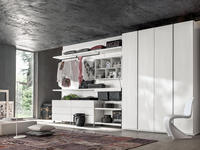 Armoire de chambre convertible moderne en bois Kino, placard portable haut de gamme avec miroir de dressing, taille personnalisable pour salon