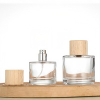 Vente en gros de flacons vaporisateurs rechargeables en verre cristal rectangulaires mats avec décalcomanie, 10 ml, 30 ml, 50 ml, 100 ml, flacon de parfum de luxe