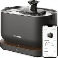 Fontaine à eau intelligente pour chat PETLIBRO avec WiFi, enregistrement du temps de consommation, suivi de l'apport en ml, contrôle par application, alimentation secteur, ABS