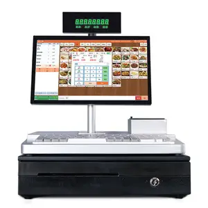 Pos Terminal System Windows Dual Screen 14 inch Pos All In On Hardware System