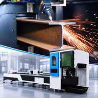 Machine de découpe laser à fibre pour tuyaux/profils, découpeuse CNC de tubes et de profilés métalliques