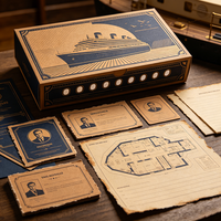 Kit de jeu de détection personnalisé de haute qualité sur le thème de l'enquête sur les cas de meurtre, jeu de société de détectives pour adultes et soirées