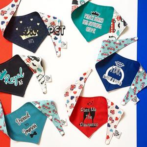 Marchio di lusso di Design regolabile sciarpa per cani di alta qualità accessorio per abbigliamento per cani Bandana all'ingrosso - Product Image 6