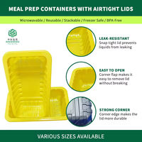 Plateau jetable en plastique réfrigérable pour l'emballage de porc Boîte alimentaire à emporter à atmosphère modifiée pour salade Sandwich nouilles