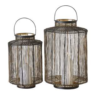 Decoración interior y exterior Estilo único Hoteles Piso Vela Linterna Precios baratos Latón antiguo T Luz Vela Linterna - Product Image 5