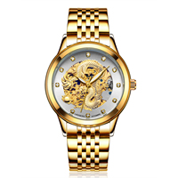 Montre-bracelet en maille or étanche pour hommes, prix montres d'orient pour hommes, montre squelette mécanique automatique de haute qualité