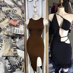 Maxi vestido informal de moda <span class=keywords><strong>para</strong></span> mujer salvaje Sexy gasa suelta estampado Floral verano <span class=keywords><strong>playa</strong></span> estilo transpirable encaje volante SHEInes - Product Image 4