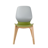 Chaise de bureau pour visiteurs avec pieds en acier et bois, coque en PP vierge, rembourrage en mousse PU moulée CPY-502