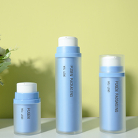 Personnalisable 30ml & 50ml Cosmétique En Plastique Cristal Double Airless Pompe Bouteille pour Lotion & Cheveux Huile