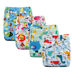 Washable Cloth Nappy Diapers Manufacturers With Insert Reusable One Size Pocket Diaper Adjustable