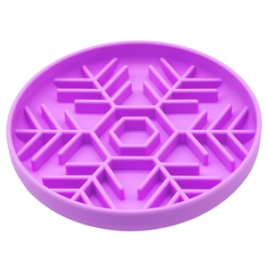 Nuevo Plato y Tapete Personalizado para Alimentación Lenta <span class=keywords><strong>de</strong></span> Mascotas, Diseño Antideslizante <span class=keywords><strong>de</strong></span> Copo <span class=keywords><strong>de</strong></span> Nieve, Tazón <span class=keywords><strong>de</strong></span> Comida para Perros y Gatos - Product Image 5