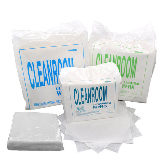 Wholesale Laser Cut Microfiber Cleanroom Wiping Cloth Sealed Clean Polyester Wipers 6x6/9x9 110gsm for Clean Rooms Safety