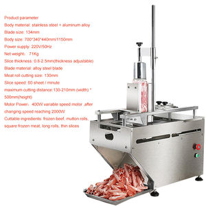 Rouleau d'agneau pour couper le bacon Meilleure vente mondiale Coupeur de poulet Trancheuse de boeuf Machine à trancher la viande à bas <span class=keywords><strong>prix</strong></span> - Product Image 2