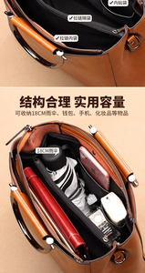 กระเป๋าสะพายพาดลำตัวหนังแท้ดีไซน์มาแรงกระเป๋าถือแฟชั่นคุณภาพสูงสำหรับผู้หญิงความจุสูง - Product Image 3