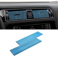 10 pièces de garnitures décoratives universelles en forme de U pour sorties d'air de climatiseur de voiture, 20 cm, accessoires de style automobile
