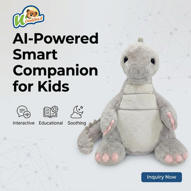 Electronic Talking Dragon Plush Toy Custom AI Voice Activated Soft Emotional Interaction Robot Stuffed Animal for Children