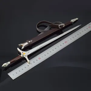 Llavero de espada de metal plateado de 22 cm de la serie LoTR, estilo Sting, Glamdring, Narsil, de <span class=keywords><strong>Thranduil</strong></span>, accesorio de película, adorno 1:6 - Product Image 6