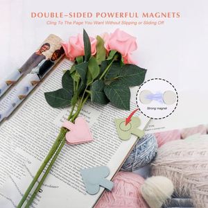 Marcadores de Libros Magnéticos de Cuero con Forma de Corazón, Coloridos y Lindos, Accesorio para Lectura - Product Image 4