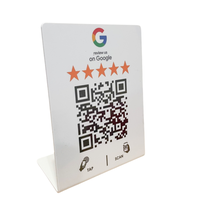 13.56Mhz personnalisé Google Review NFC support affichage QR Code numérisation Pvc table Restaurant Menu présentoir