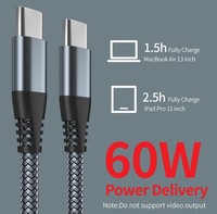 Kabel Usb pengisian daya cepat, kabel Usb tipe-c, pengisian cepat, sudut bengkok 90 derajat, 1m, 3A, 60w, untuk macbook, Nintendo, ipad