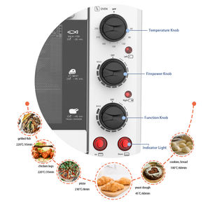 فرن حراري للاستخدام في المنزل والمطاعم بقدرة 30 لتر لخبز الكعك والفطائر والبيتزا باستخدام قابس لنا - Product Image 4