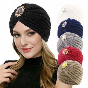 Gorro de Invierno de Alta Calidad para Uso Diario, Accesorio de Joyería, Gorro Elástico de Color Sólido, Cálido, Acrílico, Ideal para Viajes, para Mujer - Product Image 2