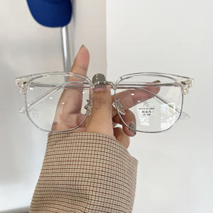 Montura de Gafas Ópticas de Media Montura 2204 Unisex con Lentes de PC, Protección Anti Luz Azul, Puente Mediano, Diseño Hexagonal - Product Image 3