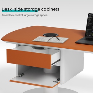 New Arrival High-End Modern Contemporary Office Furniture <b>Set</b> Large Rotating Executive Boss <b>Desk</b> Convertible Design - Product Image 6