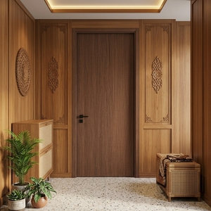 Porte en bois ignifugée / pour hôtel / bureau / appartement / villa - Product Image 2