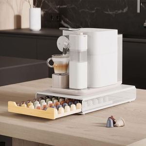 Organisateur de capsules de café Nespresso Originaline K Cup pour la maison ou le bureau, tiroir de rangement en bambou compatible avec 60 capsules de café - Product Image 2