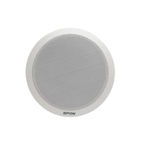 Haut-parleur de plafond PA large bande Spon NAC-131 6 Watts 100 Volts, cône en papier 1x6 pouces, réponse en fréquence 80Hz-18KHz, boîtier métallique, SNR 80dB, 2 unités