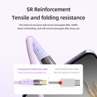 100W vente en gros de haute qualité tressé 1m USBC Type C câble de données PD3.1 5A câble de transfert de données de charge rapide câble de type C