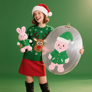 Tùy Chỉnh Cá Nhân Văn Bản Logo Hình Ảnh Thiết Kế Quảng Cáo Nhồi Bông Thỏ Sang Trọng Đồ Chơi Thấp Moq Siêu Mềm Bông Cho Sinh Nhật Bên - Product Image 1