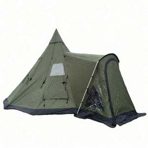 Carpa de Camping Familiar Tipo Pirámide, Amplia, para Varias Personas, Impermeable, con Túnel, Actualización 2023 - Product Image 3