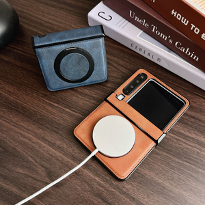 עבור huawei purax עור טלפון מתקפל במקרה אנטי-טיפה מסתובב מגנט המחוון המגונן המחוון מגני נרתיק בסגנון - Product Image 6