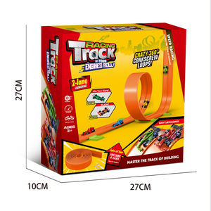 <span class=keywords><strong>Pista</strong></span> de <span class=keywords><strong>Carreras</strong></span> Flexible para Niños y Bebés, Compatible con Autos <span class=keywords><strong>Hot</strong></span> <span class=keywords><strong>Wheels</strong></span>, Pistas Enrollables Portátiles de 2 Carriles con Auto de Metal Fundido y Ventosa - Product Image 6