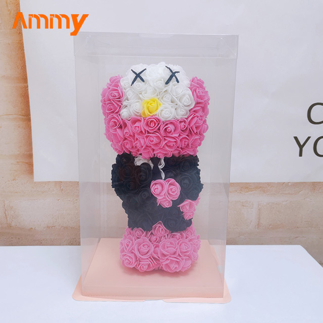 38cm-Rose vif avec coffret cadeau