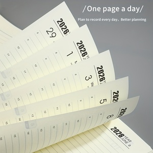 A4ไดอารี่2026แพลนเนอร์ปกหนังสมุดปฏิทินภาษาอังกฤษสมุดหนา365วันสมุดวางแผนรายวัน - Product Image 3