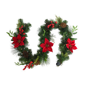 Guirnalda de Navidad de Pvc de lujo verde Artificial para decoración del hogar personalizada de fábrica para vacaciones - Product Image 2