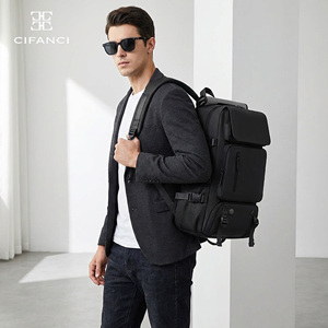 <span class=keywords><strong>Mochila</strong></span> Expandible Negra de Gran Capacidad para Viajes Cortos, con Compartimento Separado para Zapatos <span class=keywords><strong>y</strong></span> <span class=keywords><strong>Ropa</strong></span> - Product Image 6