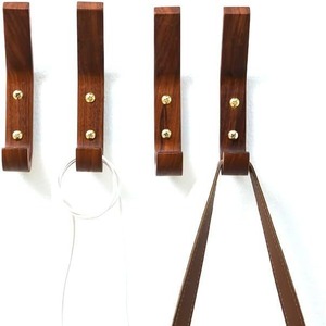 Solid <b>Wood</b> Wall <b>Hooks</b> Nordic Style Single <b>Hook</b> 5kg Load Capacity For Bedroom Entryway <b>Coat</b> Rack - Product Image 5