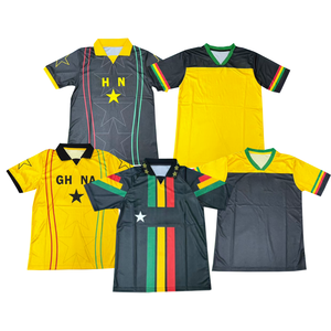Camiseta de Fútbol de Ghana 2026, Local/Visitante, Colores de la Bandera Amarilla/Verde, Poliéster Transpirable, Nueva Camiseta de Fútbol de Ghana para Verano 2026 - Product Image 1