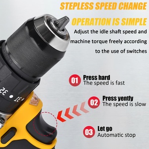 <span class=keywords><strong>Kit</strong></span> Combinado de Taladro de Impacto y Llave de Impacto Inalámbricos con Motor sin Escobillas ELECMAPS, Aleación de Aluminio OEM para Batería de <span class=keywords><strong>20V</strong></span>, Juego de Herramientas Ligeras - Product Image 4