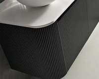 Meuble-lavabo moderne en bois massif résistant à l'eau avec miroir