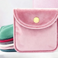 Pochette d'emballage carrée légère en velours personnalisée avec logo pour bijoux (bagues, boucles d'oreilles, colliers) – Vente en gros