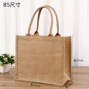 Bolsa de Yute Marrón Personalizada al por Mayor de 34*40 CM con Asa de Cuerda, Resistente, para Bodas y Regalos - Product Image 2