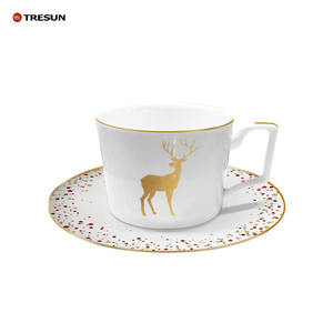 Plat de service en porcelaine fine écologique de Chine, motif flocon de neige, pour gâteaux, dîners, desserts, Noël, mélodie, cerf, en porcelaine osseuse, pour usage en restaurant - Product Image 5