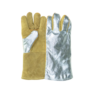 Di alta qualità rivestimento in pelle di alluminio lavorare ad alte temperature TIG guanti per saldatura - Product Image 3