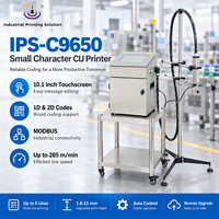 Imprimante jet d'encre CIJ IPS-C9650 pour codage par lots, machine d'impression jet d'encre continu jusqu'à 5 lignes, portée de 30 mm, données dynamiques