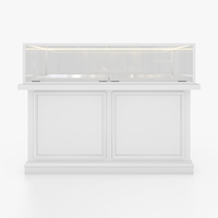 Conception de clé de serrure de kiosque moderne d'excellente qualité vitrine en verre de bijoux d'affichage prêt à l'emploi avec projecteurs